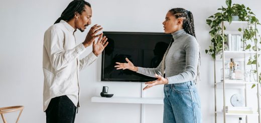 A couple arguing