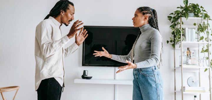 A couple arguing
