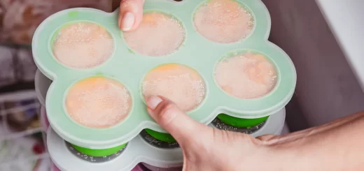 WeeSprout Baby Food Freezer Tray with food