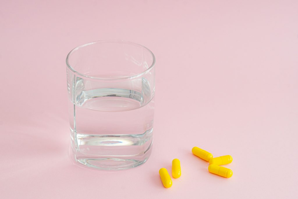 water and pills