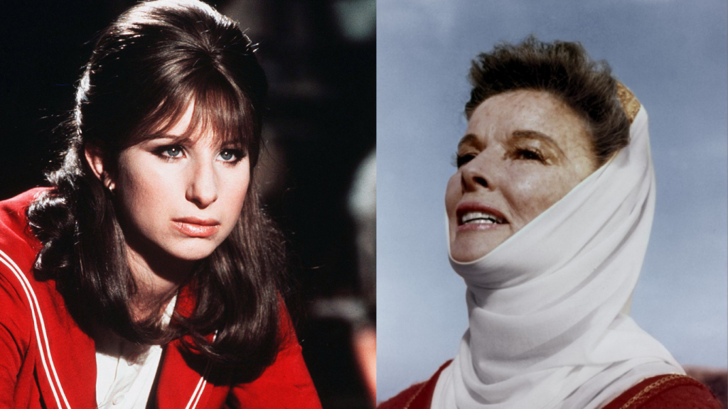 Barbara Streisand and Katharine Hepburn