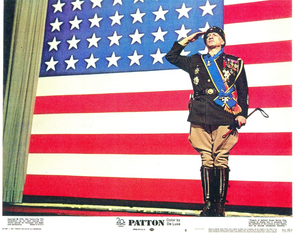 George C. Scott on Patton lobby card